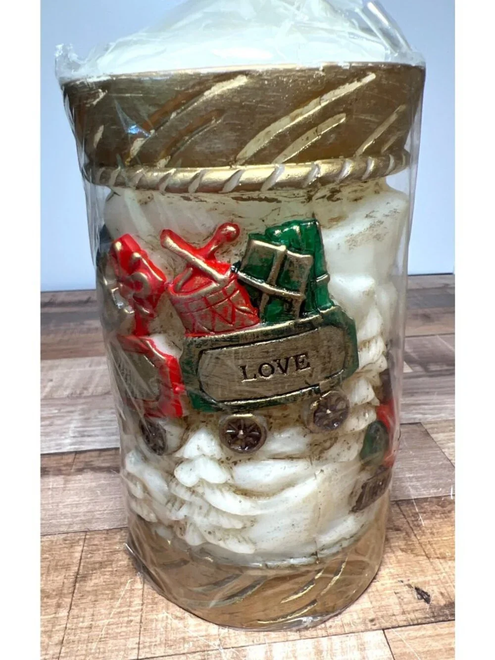 Christmas Santa's Express Candle Emperor Art Creations New 1986 7-3/4” X 3.75”